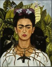 Frida Kahlo: Selbstbildnis mit Dornenhalsband, 1940, Nickolas Muray Collection, Harry Ransom Humanities Research Center, The Uni