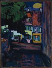 Wassily Kandinsky (1866–1944), Murnau, Häuser am Obermarkt, 1908, Colección Carmen Thyssen-Bornemisza en depósito en el Museo Th