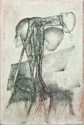Die Überreste des Geweihten, 1998, Bleistift und Pastell, 56 x 37 cm, © VG Bild-Kunst Bonn, 2014