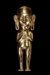 Orejón, Goldene Figur eines Inka-Adligen, 14. – 16. Jh.  © Linden-Museum Stuttgart, Foto: Anatol Dreyer