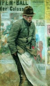Josef Engelhaft, Eine Wiener Straßenfigur (Der Pülcher), 1888, Belvedere, Wien (Leihgabe des Vereins der Museumsfreunde, Wien) 