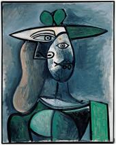 Von Monet bis Picasso. Aus der Sammlung Batliner:  Pablo Picasso, Frau mit grünem Hut, 1947 Albertina, Wien – Sammlung Batliner
