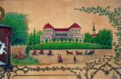  Emil Depoix, Schloss in Pszczyna, Pless (1864)