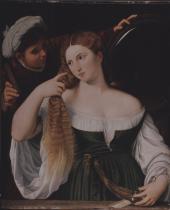 Bartel Beham, Dame bei der Toilette, Gemälde, 1534, Kunstsammlungen und Museen Augsburg, Schaezlerpalais