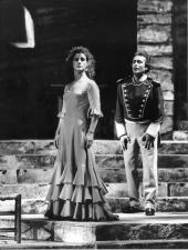Carmen 1985: Agnes Baltsa, José Carreras Foto: Harry Weber