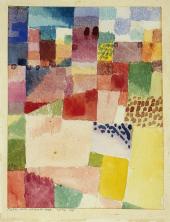 Paul Klee, Motiv aus Hamammet, 1914, 48 Aquarell und Bleistift auf Papier auf Karton, Öffentliche Kunstsammlung Basel, Kupfersti