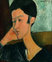 Amedeo Modigliani, Bildnis Hancka Zborowska, 1917, Öl auf Leinwand Privatsammlung