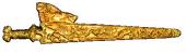 Bild: Schwert mit verzierter Schwertscheide, letztes Drittel 4. Jh. v. Chr., Gold, Eisen, geschmiedet, geprägt, ziseliert 