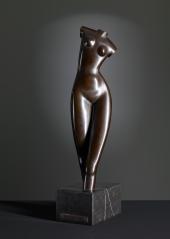 Alexander Archipenko, Stehender weiblicher Torso, Bronze auf Marmorsockel, um 1920/22, Nachlass Sammlung Hanna Bekker vom Rath, 