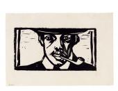 Ernst Ludwig Kirchner: Selbstbildnis mit Pfeife, 1905/06 Brücke-Museum Berlin 