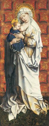 Meister von Flémalle (vermutlich identisch mit Robert Campin) (um 1375-1444) Madonna mit Kind Eichenholz, 160 x 68 cm Frankfurt 
