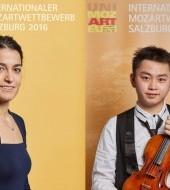 Saskia Giorgini (Klavier) und Ziyu He (Violine)