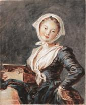 Jean-Honore Fragonard; Das Mädchen mit dem Murmeltier, 1780er Jahre