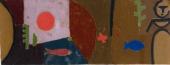 Paul Klee, Das Märchen von den beiden Fischen, 1937  Pastell auf Baumwolle auf Karton Albertina, Wien - Dauerleihgabe der Sammlung Forberg