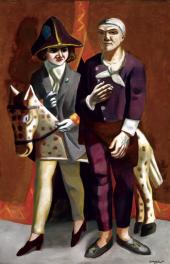Max Beckmann Doppelbildnis “Karneval”, 1925, Ausstellung Seitenwechsel, museum kunst palast