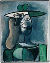 Pablo Picasso Frau mit grünem Hut, 1947  Öl auf Leinwand Albertina, Wien - Sammlung Batliner