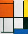 Piet Mondrian (1872–1944), Tableau 3, avec orange-rouge, jaune, noir, bleu et gris, 1921, Öl auf Leinwand, Emanuel Hoffmann-Stiftung, Depositum in der Öffentlichen Kunstsammlung Basel 1941, Photo: Kunstmuseum Basel, Martin P. Bühler 