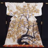 Kimono Agemaki no Uchikake von Houshun Maeda, April 1958, Seide, Setagaya Museum