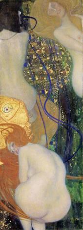 Gustav Klimt, Goldfische, 1901/02, Öl auf -Leinwand, 181 x 67 cm, Kunstmuseum Solothurn, Dübi-Müller-Stiftung