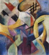 Franz Marc, Kleine Komposition I, 1913 Öl auf Leinwand, © Bern, Zentrum Paul Klee