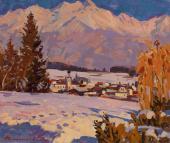 Wladimir Walentsow, Sonnentag in Mutters-Tirol, 2013, Öl auf Leinwand, Sonderschau Russische Kunst, ART Innsbruck 14
