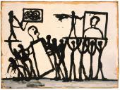 A. R. Penck, Der Sturz, 1960, Städtische Galerie Dresden – Kunstsammlung