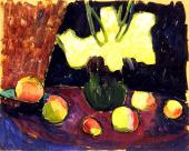  Gabriele Münter, Narzissen und Äpfel, 1909, Öl auf Malkarton © VG Bild-Kunst Bonn 2014