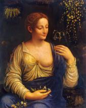 Francesco Melzi, Flora, 1520, Öl auf Leinwand, © Staatliches Museum Eremitage St. Petersburg