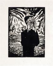 Erich Heckel, Mann in der Ebene,1917, Holzschnitt © VG Bild-Kunst, Bonn 2013, Foto: Michael Herling / Benedikt Werner, Sprengel Museum Hannover