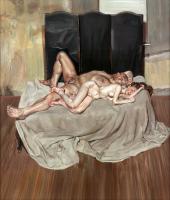 Lucian Freud, Nude with Leg Up, 1992 , Öl auf Leinwand, Hirshhorn Museum & Sculpture Garden, Washington D.C. © The Lucian Freud Archive / The Bridgeman Art Library