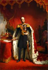 ‪Nicolaas Pieneman, Inthronisation von König Willem II, 1849, ‬Öl auf Leinwand, © Staatliches Museum Eremitage St. Petersburg