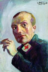 Max Beckmann, Selbstbildnis als Krankenpflege, 1915, Öl auf Leinwand © Von der Heydt-Museum Wuppertal 