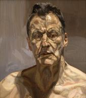 Lucian Freud, Reflection (Self Portrait), 1985 , Öl auf Leinwand, Privatsammlung © The Lucian Freud Archive / The Bridgeman Art Library