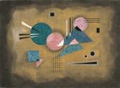 „Die Revolution entlässt ihre Bilder – Von Malewitsch bis Kandinksy“: Wassily Kandinsky, Rose fondant, 1928, Öl auf Leinwand, Privatsammlung