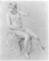 Sitzender weiblicher Akt, mit gesenktem Blick, 1648, Fogg ArtMuseum, Harvard University ArtMuseums, Cambridge,Mass., Foto: Harva
