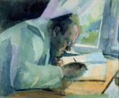 Franz Nölken, Max Reger, Ölbild, Kohlberg 1913, Quelle Max Reger Institut Karlsruhe