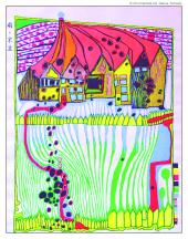 Friedensreich Hundertwasser, 557 B DO NOT WAIT HOUSES - MOVE (HWG 102), Japanischer Holzfarbenschnitt in 14 Farben, 1988-89 © 2014 Namida AG, Glarus, Schweiz