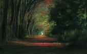 Vladimir Pajevic´, Allee der Erinnerungen, 2002, Mischtechnik auf Papier, Sammlung Merzi, Brescia 