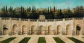 Ana Kapor, Der geheime Garten, 2005, Öl auf Leinwand auf Karton, Privatbesitz
