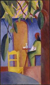 August Macke: Türkisches Café, 1914, Öl auf Holz, © Städtische Galerie im Lenbachhaus, München