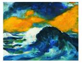 Emil Nolde, Hohe Sturzwelle, 1948, Öl auf Leinwand, 68,5 x 88,5 cm, Nolde-Stiftung Seebüll