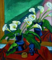  Max Pechstein, Blumenstillleben mit Calla und Pfeifenkopf, 1917 © KUNSTSAMMLUNGEN ZWICKAU, Max-Pechstein-Museum