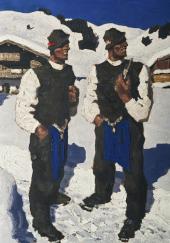  Alfons Walde, Bauernsonntag, Ölgemälde 