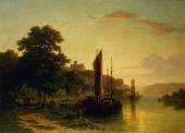 August Geist, Bei Miltenberg am Main, 1857, Gemälde, Öl auf Leinwand © Museum Georg Schäfer, Schweinfurt (4501)