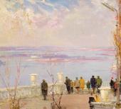 Serhii Shyshko, Kiewer Ferne, 1964, Öl auf ­Leinwand, Das Nationale Kunstmuseum der Ukraine, Kiew