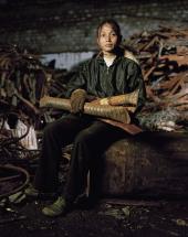 Chen Kemei (37), Recycling Worker in sinking town at Three Gorges Lake, Yunyang, Chongqing China