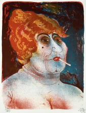 Otto Dix, Kupplerin, 1923, Farblithografie © VG Bild-Kunst, Bonn 2010