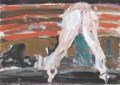 Einar Schleef, Tabledance II, New York, Ende 80er Jahre Deckfarbe auf Karton, Fo