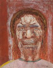 James Ensor, Der Schmerzensmann, 1891, Öl auf Holz, Königliches Museum für Schöne Künste, Antwerpen © 2014, Lukas-Art in Flanders vzw, Foto Hugo Maertens und d/arch/ProLitteris, Zürich