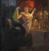 Karel Stroff (1881–1929), Femme Fatale (Emma Desitinnová), 1899/1900,  Öl, Leinwand
